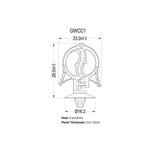 GWCC1 - Clip de centrage pour lits web
