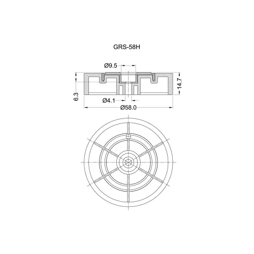 GRS-58H - Pies amortiguadores ABS