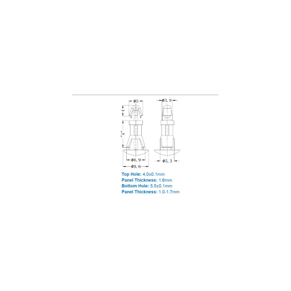GCPS | Flat head PCB spacer | Gecko Fastener GmbH