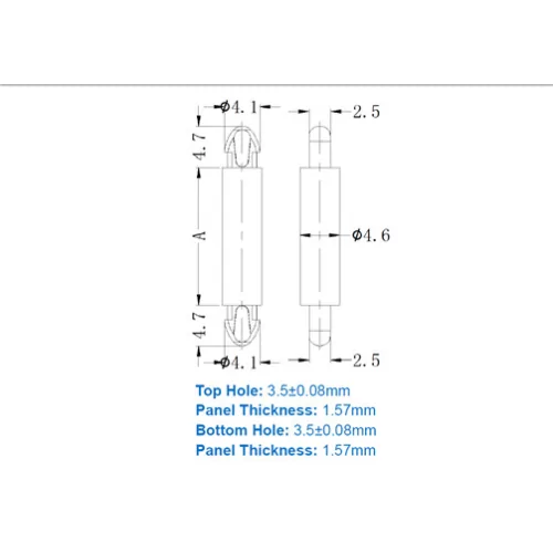 GSP-MDL-2 / MDLSP2 / Miniatur-Abstandshalter | Gecko Fastener GmbH