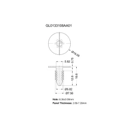 GL0133108AA01 - Clou encliquetable, fixation de sapin | Gecko Fastener GmbH 2