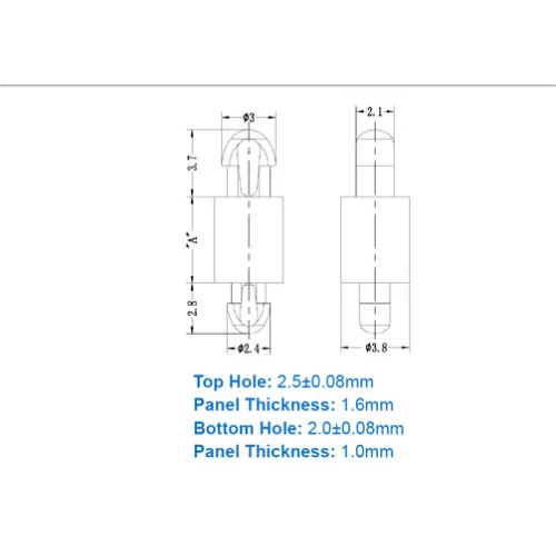 GSP-MDL-3 / MDLSP3 / Entretoises miniatures| Gecko Fastener GmbH