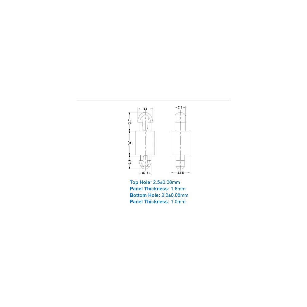 GSP-MDL-3 / MDLSP3 / Entretoises miniatures| Gecko Fastener GmbH