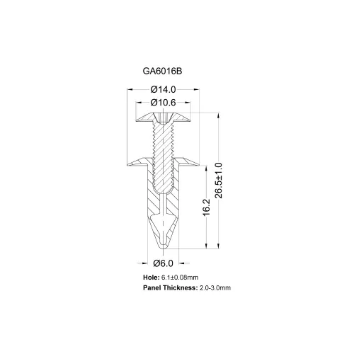 GA6016B - Rivets à visser, rivets à visser, croix | Gecko Fastener GmbH