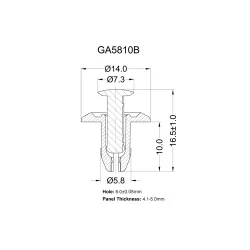 GA5810B - Klinknagels / spreidnagels | Gecko Fastener GmbH 2