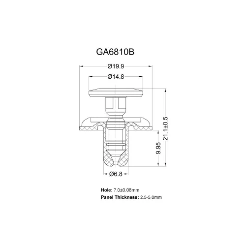GA6810B - Rivetti a pressione | Gecko Fastener GmbH