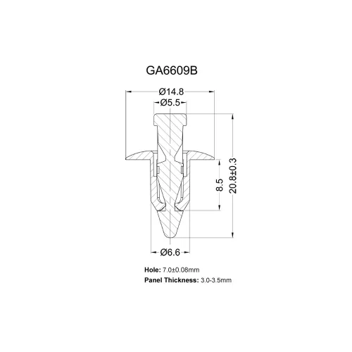 GA6609B - Rivetti a pressione | Gecko Fastener GmbH
