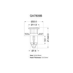 GA7809B - Rivets à rupture brusque, rivets à expansion | Gecko Fastener GmbH 2