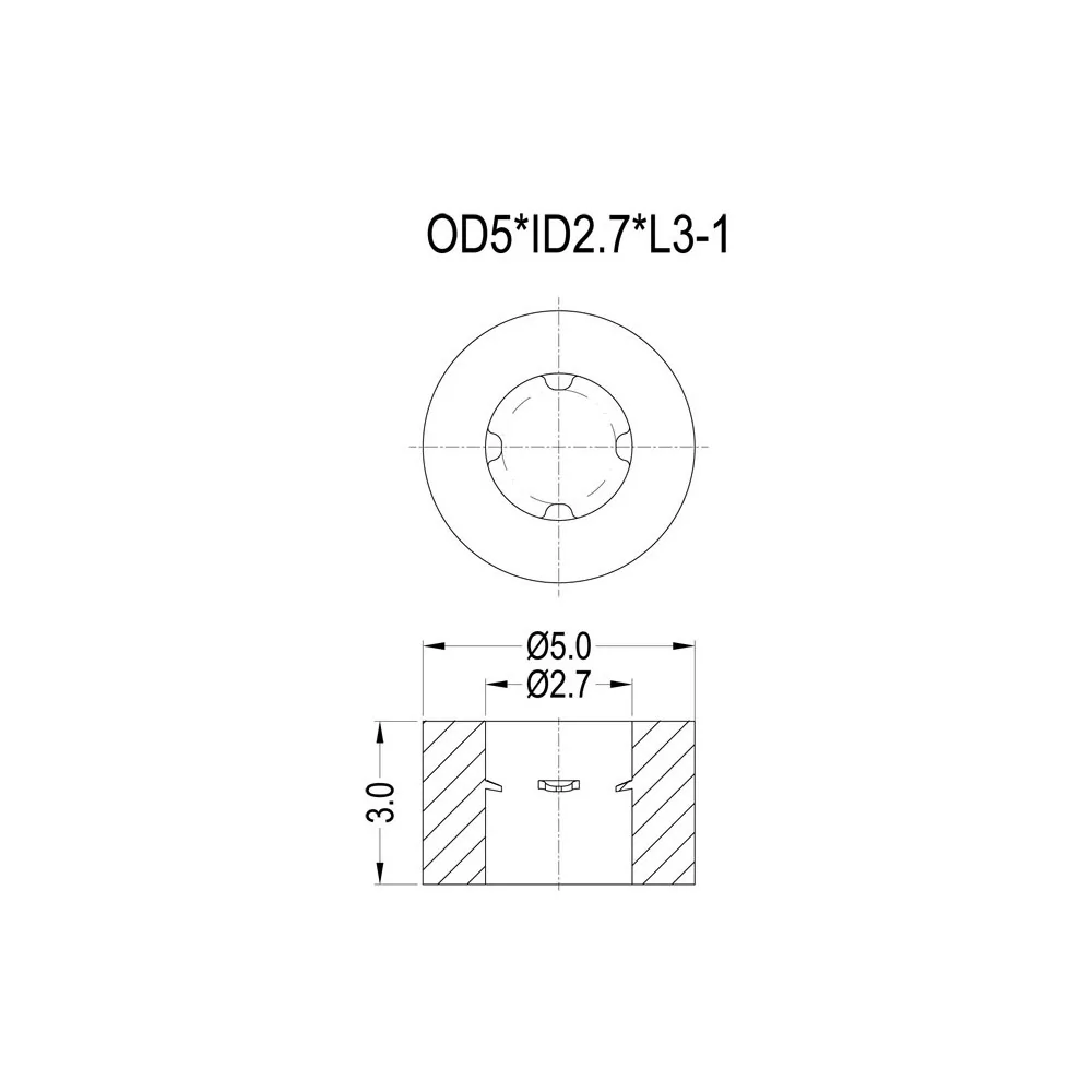 OD5*ID2.7*L3-1 - Entretoise ronde en nylon | Gecko Fastener GmbH