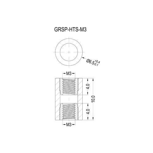 GRSP-HTS-M3 - Isolierabstandshalter, Rund | Gecko Fastener GmbH