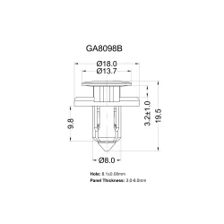 GA8098B - Push-Lock Rivets | Gecko Fastener GmbH 2