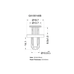 GA100140B - Rivets à rupture brusque, rivets à expansion | Gecko Fastener GmbH 2