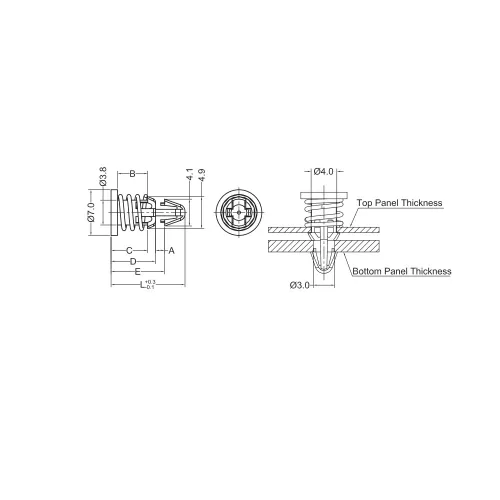 Serie GEG1098 - GEG7098 - Veerassemblageklinknagels | Gecko Fastener GmbH