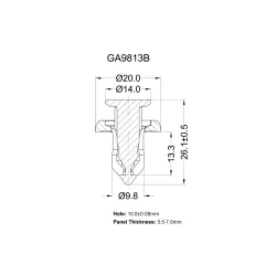 GA9813B - Rivets de verrouillage à poussoir | Gecko Fastener GmbH 2