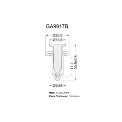 GA9917B - Rivets à rupture brusque, rivets à expansion, taille du trou 10.0 | Gecko Fastener GmbH 2
