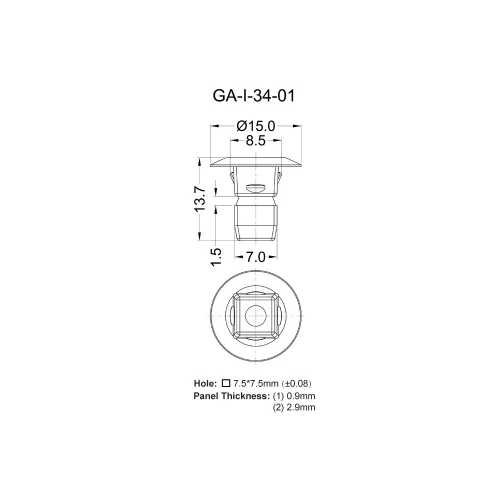 GA-I-34-01 - Clip di montaggio | Gecko Fastener GmbH