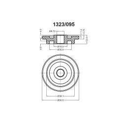 1323/095 - Rullo in nylon | Gecko Fastener GmbH 2