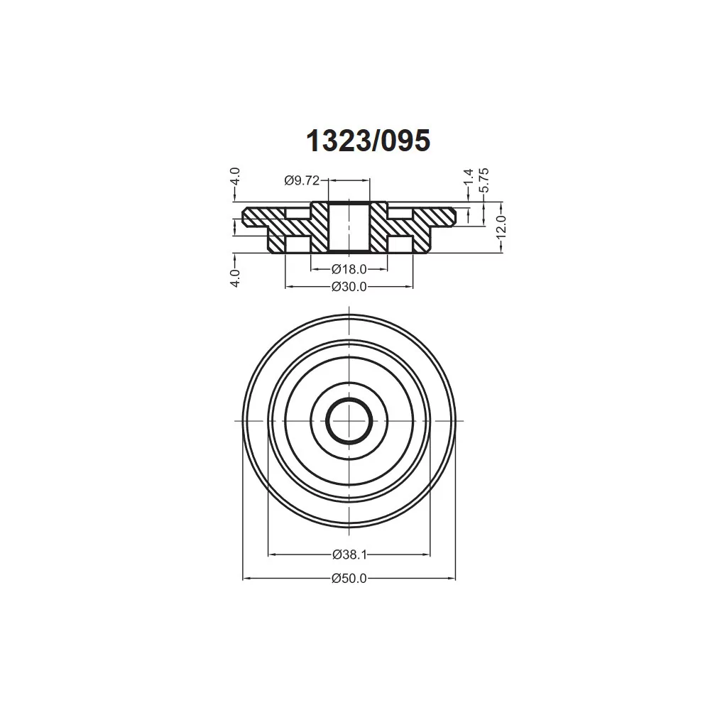 1323/095 - Nylon Roller | Gecko Fastener GmbH