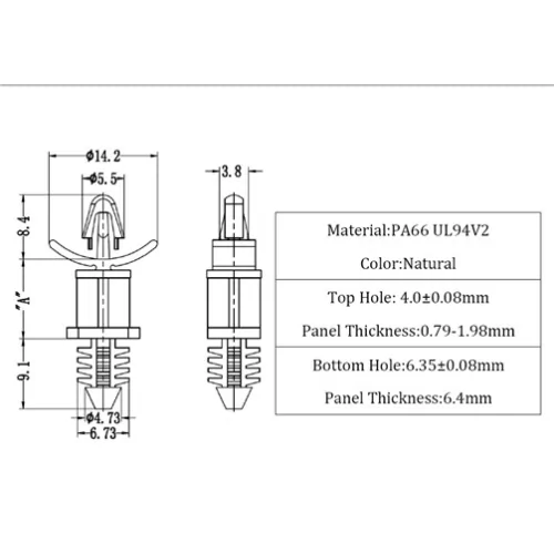 GBS6 / BHDL1 | Entretoise pour montage en trou borgne | Gecko Fastener GmbH