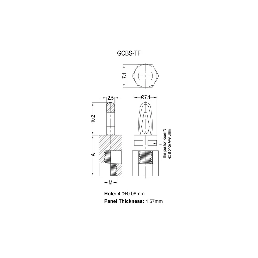 GCBS-TF - Screw mount with thread | Gecko Fastener GmbH