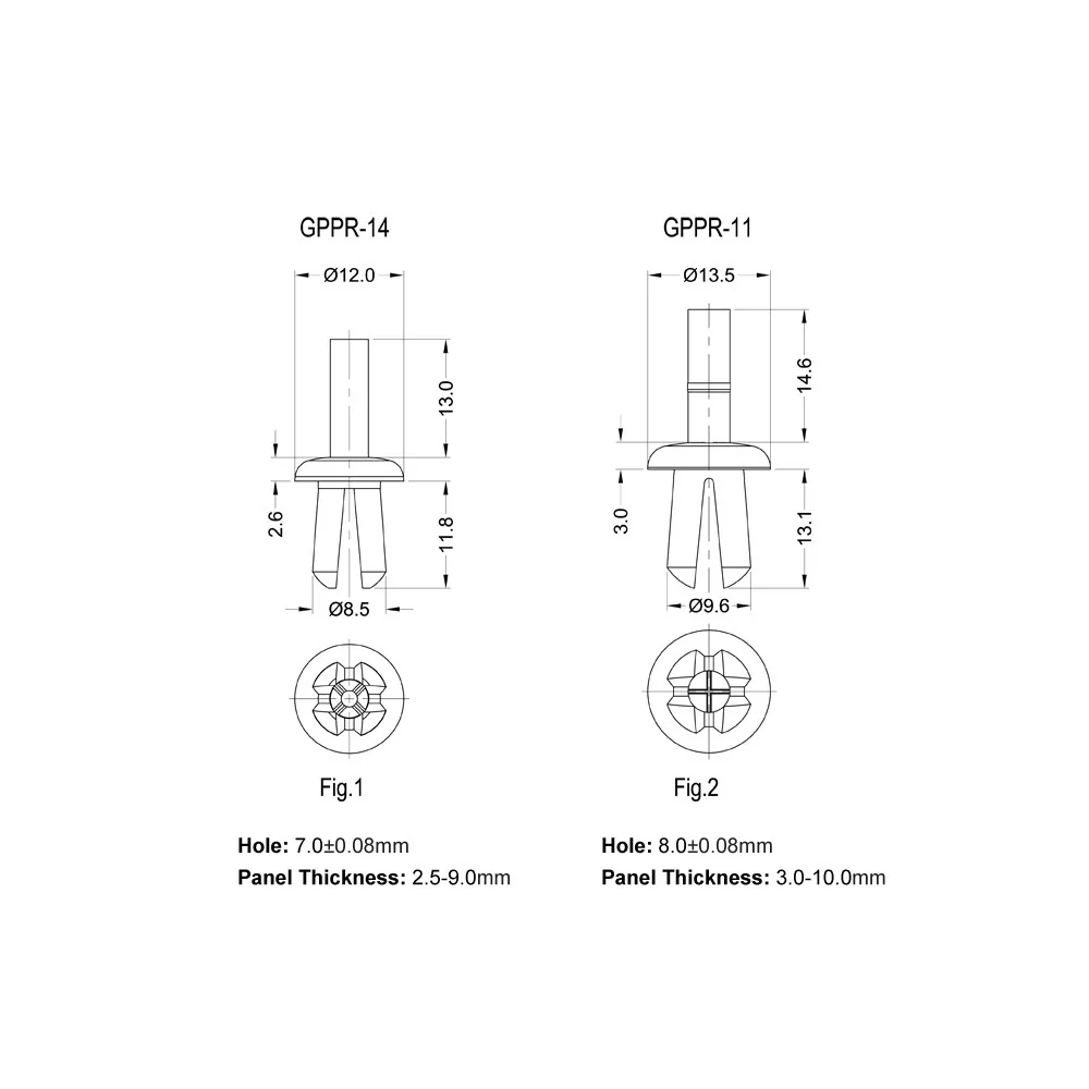GPPR-11 - Nieten mit Spreizbefestigung | Gecko Fastener GmbH