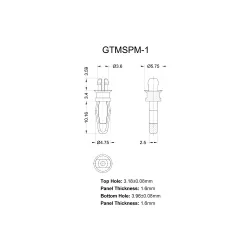 GTMSPM - Supporto per PCB - Distanziatore | Gecko Fastener GmbH 2