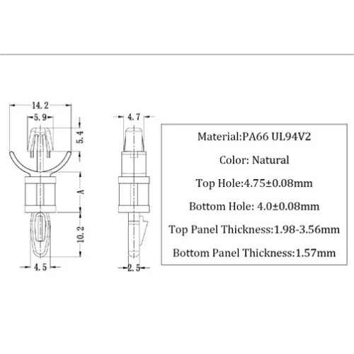 GLSP2 / LCBS-2 / Distanziatore e PCB | Gecko Fastener GmbH