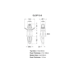 GLSP13-8 - Leiterplatten Abstandshalter | Gecko Fastener GmbH 2