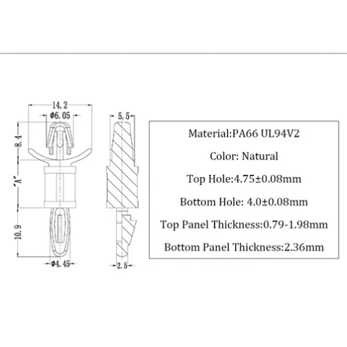 GLSP3 / LCBS-3 / Abstandshalter & PCB | Gecko Fastener GmbH