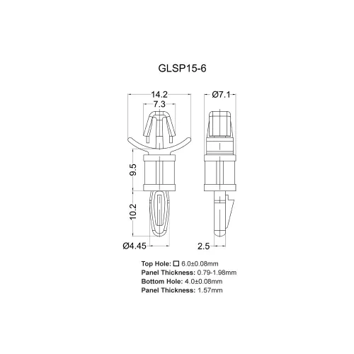 GLSP15-6-66 - Leiterplattenabstandshalter | Gecko Fastener GmbH