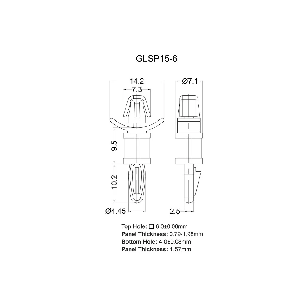 GLSP15-6-66 - Espaciador PCB | Gecko Fastener GmbH