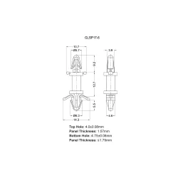 GLSP17-6-66 - Afstandhouder - Uitzetanker Vergrendeling | Gecko Fastener GmbH 2