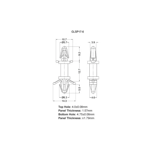 GLSP17-6-66 - Afstandhouder - Uitzetanker Vergrendeling | Gecko Fastener GmbH