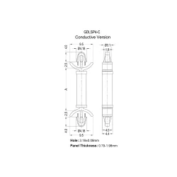GDLSP4-14-6B-C - Entretoise à montage instantané | Gecko Fastener GmbH 2
