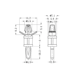 GLSP4 / LCBS-4 / Afstandhouder & printplaat | Gecko Fastener GmbH 2