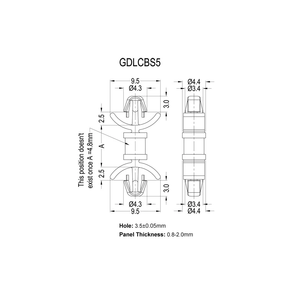 GDLCBS5 - Spacer - with expansion anchor Locking | Gecko Fastener GmbH
