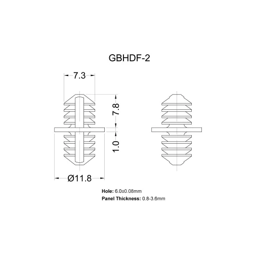GBHDF-2 - Schnappverschluss-Halterung | Gecko Fastener GmbH
