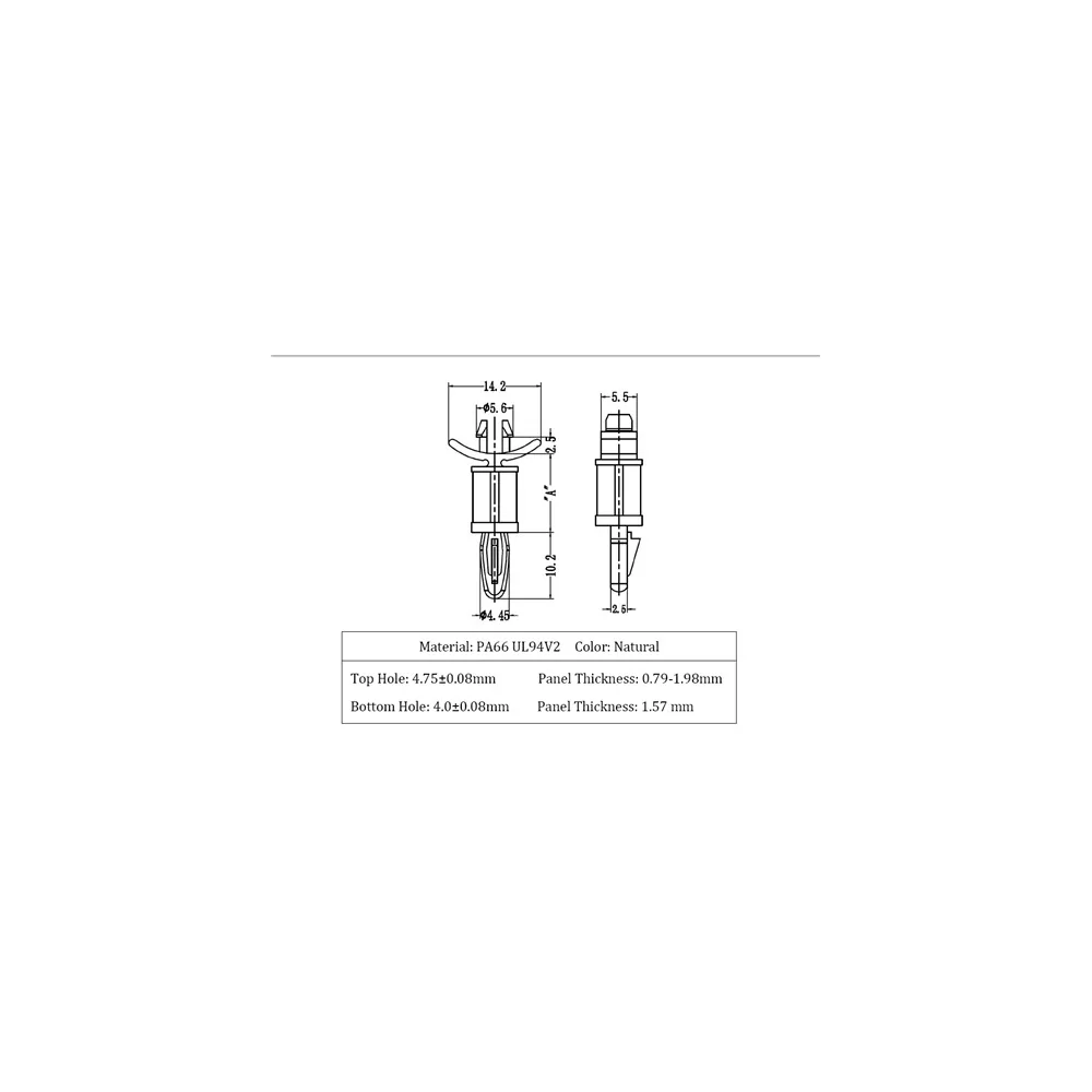 GLSP5 / LCBS-5 / Entretoises & PCB | Gecko Fastener GmbH