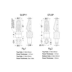 GLSP11 - Support de carte de circuit imprimé de verrouillage I | Gecko Fastener GmbH 2