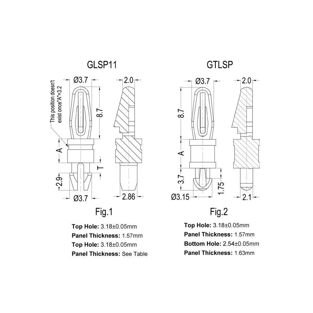 GLSP11 - printplaatsteun met vergrendeling I | Gecko Fastener GmbH