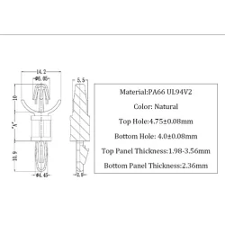 GLSP6 / LCBS-6 / Distanziatore e PCB | Gecko Fastener GmbH 2
