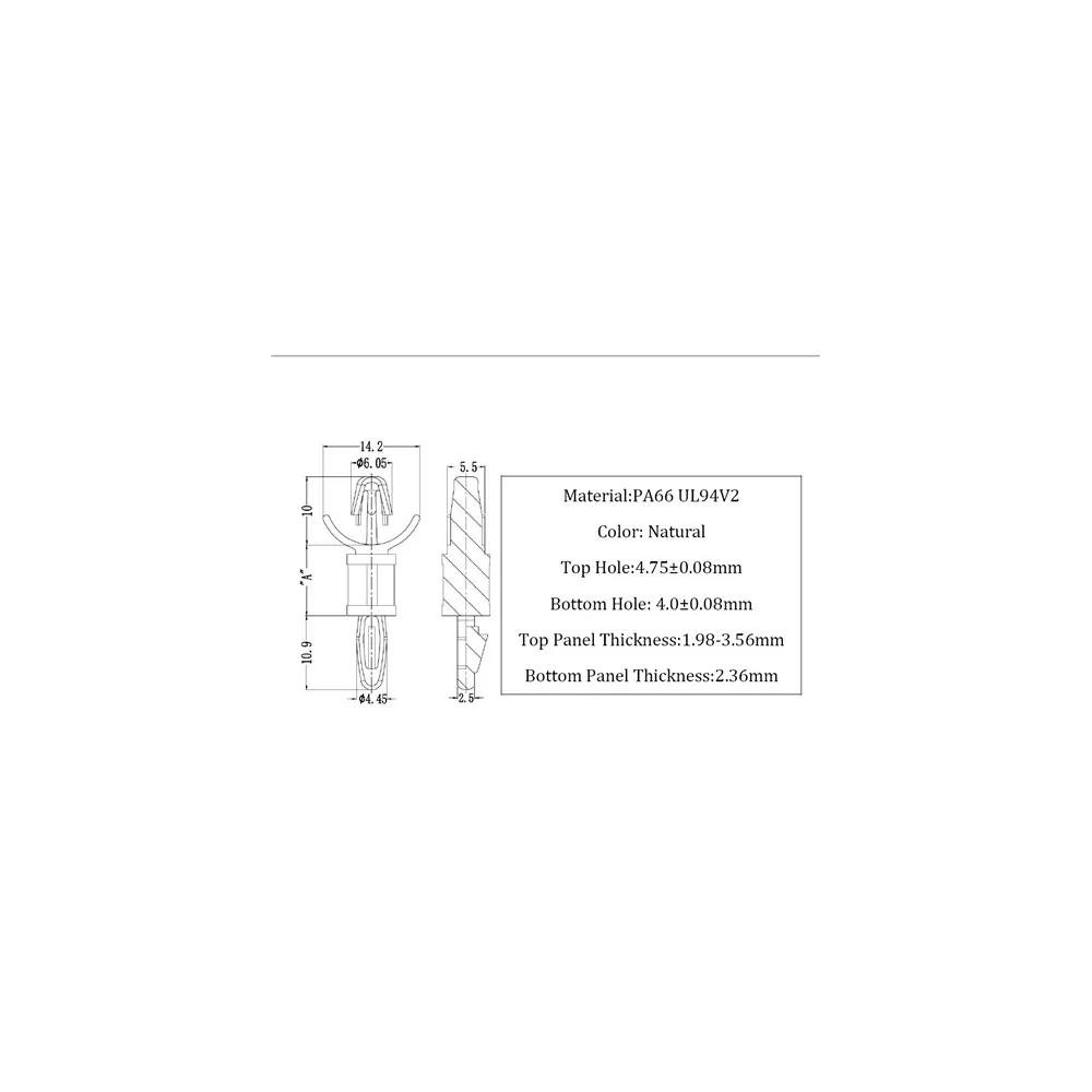 GLSP6 / LCBS-6 / Entretoises & PCB | Gecko Fastener GmbH