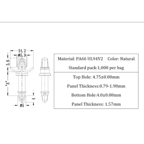 GLSP7 / LCBS-7 / Entretoises & PCB | Gecko Fastener GmbH