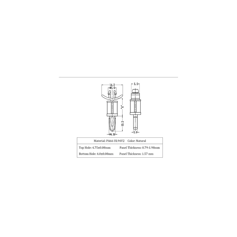 GLSP10 / CBS / Afstandhouder & PCB | Gecko Fastener GmbH