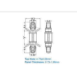GDLSP6 / DLCBS2 | Distanziale a doppio bloccaggio | Gecko Fastener GmbH 2