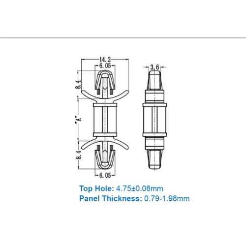 GDLSP6 / DLCBS2 | Dubbele afstandhouder | Gecko Fastener GmbH