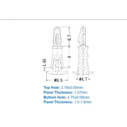 GLCBSC2 / RLCBSR / Flachkopf-Abstandshalter | Gecko Fastener GmbH 2