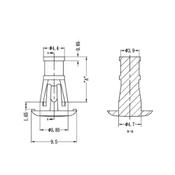 GLCBSC3 / RLCBSRS / Spacer with flat head | Gecko Fastener GmbH 2