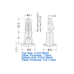 GLCBSC4 / CRLCBSR / Entretoises à tête plate | Gecko Fastener GmbH 2
