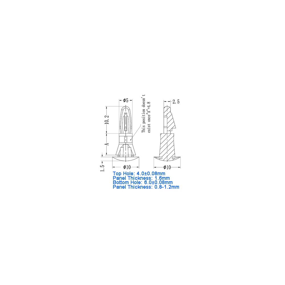 GLCBSC4 / CRLCBSR / Distanciador de cabeza plana | Gecko Fastener GmbH